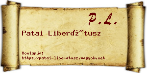 Patai Liberátusz névjegykártya
